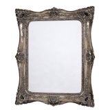 Baroque Large Silver Rectangular French Mirror